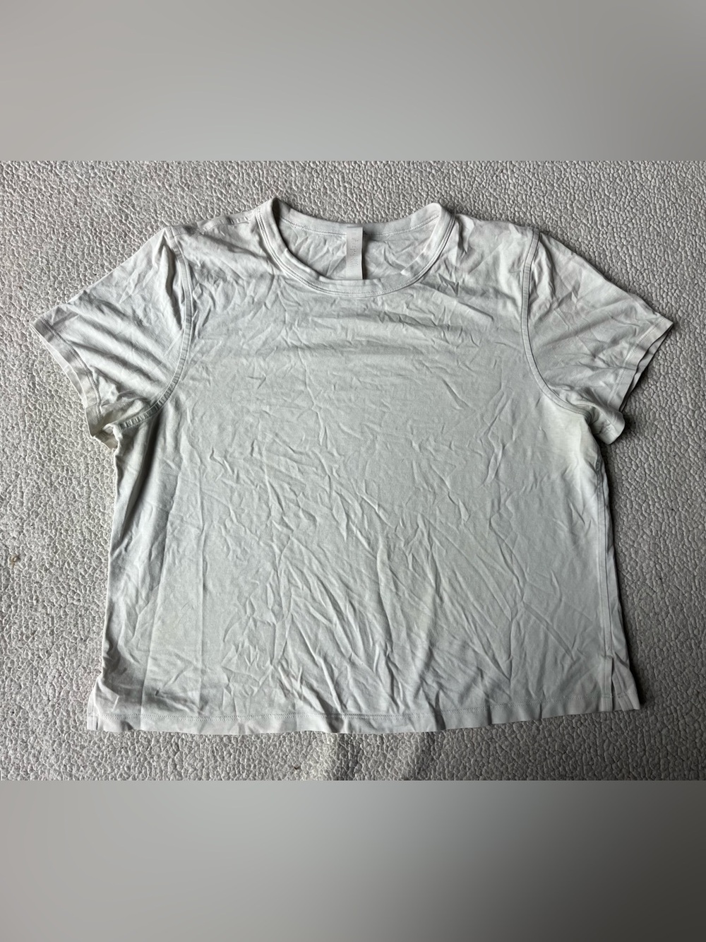 Lululemon Classic Fit White Womens Cotton Tshirt White Boxy M / 8